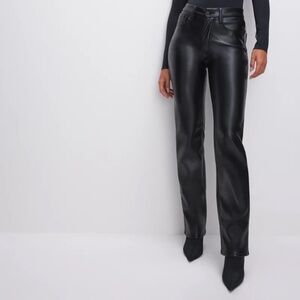 Good American Good Icon Faux Leather Pants 10